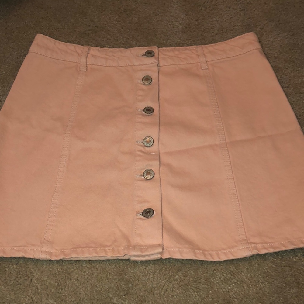 Pink jean skirt